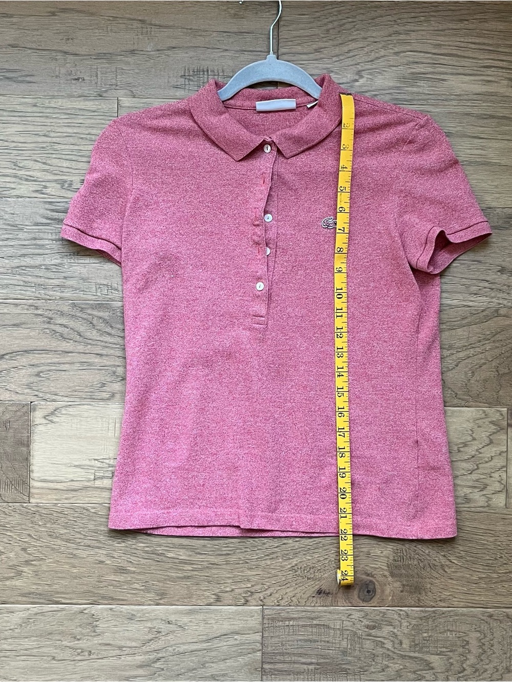 Lacoste Women's Heathered Button-Down Polo Shirt